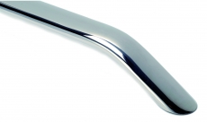 Handlauf aus Edelstahl mit eliptischer Biegung, 1220mm mit einer Mittelsttze Sektion 20x40mm