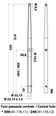 Relingstütze aus Edelstahl, drehbar auf dem Halter, 625mm lang Vorschriftsmäßiges Modell ORC. Relingstütze aus Edelstahl, drehbar auf dem Halter, 625mm lang Vorschriftsmäßiges Modell ORC.