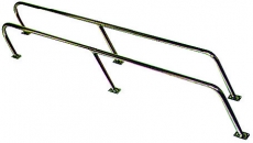 Seitenreling für Motorboote aus Edelstahl mit einer Mittelstütze, 140cm lang Seitenreling für Motorboote aus Edelstahl mit einer Mittelstütze, 140cm lang