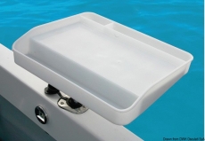 Angelrutenhalter mit Kdertablett zum Stecken in eingebauten Angelruterhalter