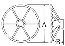 Steuerrad Leader Tanegum wei 410 mm