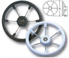 Steuerrad Leader Tanegum wei 410 mm