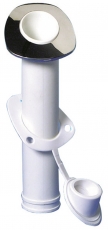 Angelrutenhalter zum Einbau aus weißem Nylon mit Blende aus Edelstahl Angelrutenhalter zum Einbau aus weißem Nylon mit Blende aus Edelstahl