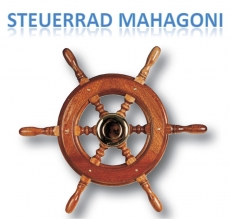 Steuerrad &quote;Typ 2&quote;Mahagoni 490 mm klassisch mit Adapter fr Teleflex Boots - Steuerung