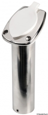 Angelrutenhalter trapezfrmig Flansch mit Schliehaube, 60 Neigung