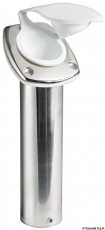 Angelrutenhalter trapezfrmig Flansch mit Schliehaube, 60 Neigung
