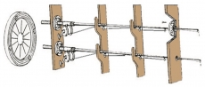 Flexibler Angelrutenhalter mit Lamellen wei, 100mm Auendurchmesser
