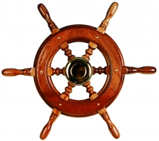 Steuerrad "e;Typ 2"e;Mahagoni 370 mm klassisch mit Adapter für Teleflex Boots - Steuerung Steuerrad "e;Typ 2"e;Mahagoni 370 mm klassisch mit Adapter für Teleflex Boots - Steuerung