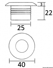 LED-Mikrodeckenleuchte, LED-Farbe wei 1x3 Watt HD