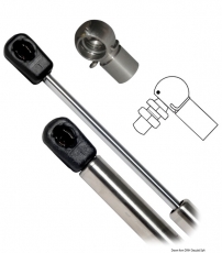 Gasdruckfeder mit Edelstahl-Augterminal , 922 mm, bis 60 Kg Gasdruckfeder mit Edelstahl-Augterminal , 922 mm, bis 60 Kg