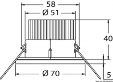 Halogenleuchte poliert ATRIA aus Edelstahl Wasserdicht, IP65.