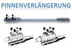 Pinnenverlngerung Aussenborder Stoppknopf starre Ausfhrung 700mm Steuergriff