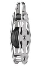 Sprenger 6mm Gleitlagerblock mit 1 Rolle, Bügel und Hundsfott Sprenger 6mm Gleitlagerblock mit 1 Rolle, Bügel und Hundsfott