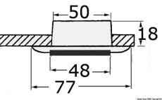 Einbau-Deckenleuchte Modell Nova, Auenmaterial ABS gold
