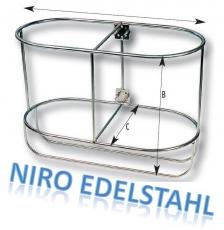 Fender Korb Edelstahl 540 x 430 x 275 mm Für 2 Fender
