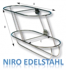 Fender Korb Edelstahl schrg 970 x 480 x 325 mm Rechts Fr 2x Fender