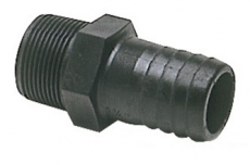 Schlauchanschluss aus Polycarbonat 1 1/4 Zoll Gewinde auf 38mm