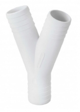 TRUDESIGN Y-Schlauchverbinder aus weißem Kunststoff 38 x 38 x 38mm