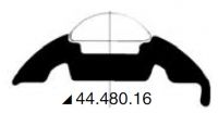 Profil- Scheuerleiste aus rostfreien Edelstahl AISI 316, Hochglanzpoliert 15mm
