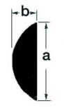 Profil- Scheuerleiste aus rostfreien Edelstahl AISI 316, Hochglanzpoliert 18mm