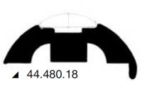 Profil- Scheuerleiste aus rostfreien Edelstahl AISI 316, Hochglanzpoliert 21mm 5,5mm