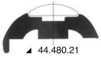 Profil- Scheuerleiste aus rostfreien Edelstahl AISI 316, Hochglanzpoliert 30mm