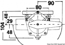 Dreiwegehahn mit &quote;Henderson&quote;-Ventil Bilgeumschalter  25mm
