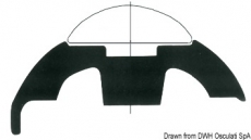 Basisleiste aus weiem PVC Hhe 70mm