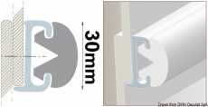 PVC-Einlege Profil 30mm Farbe schwarz für die Grundschiene 44.030.05 PVC-Einlege Profil 30mm Farbe schwarz für die Grundschiene 44.030.05