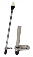 Mastlaterne Rundum- licht 360, Mast Edelstahl Niro, mit abnehmbaren Mast 620 mm