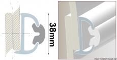 PVC-Einlege Profil 38mm Farbe weiss fr die 44.038.05 oder 44.038.07
