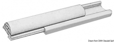 Grundschiene aus starrem Duralen Kunststoff fr Einlegeteil Profil PVC 38mm Grau