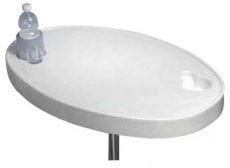 Tischplatte aus weiem ABS Mae 77x51cm
