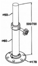 Standfe fr Tisch z.B Artikel Nr 48.417.50/51