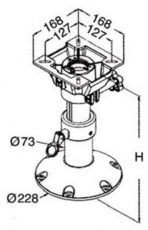 Sockel und Standfu� aus Eloxal Typ fest H�he 457mm