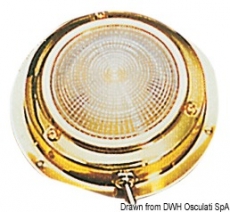 Kajtenleuchte Japan-Deckenleuchte aus hochglanzpoliertem Messing, Durchmesser 140mm