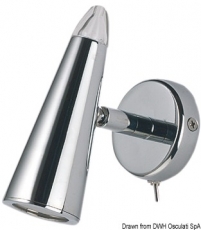 Argo Kojenlicht Halogen aus Messing verchromt Argo Kojenlicht Halogen aus Messing verchromt