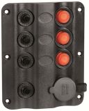 Elektrische Schalttafeln Wave design 3 + 1 Steckdose mit Zigarettenanz�nder