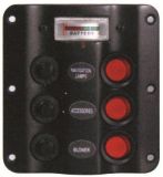 Elektrische Schalttafeln Wave design 3 + Voltmeter12 V Elektrische Schalttafeln Wave design 3 + Voltmeter12 V