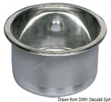 Runde Splen auen mit Rand - Durchmesser B 285mm Aus hochglanzpoliertem Edelstahl