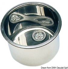 Runde Spülen außen mit Rand - Durchmesser B 330mm Aus hochglanzpoliertem Edelstahl Runde Spülen außen mit Rand - Durchmesser B 330mm Aus hochglanzpoliertem Edelstahl