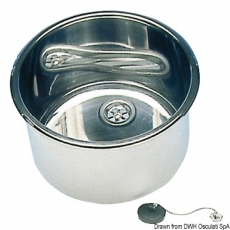 Runde Splen auen mit Rand - Durchmesser B 330mm Aus hochglanzpoliertem Edelstahl
