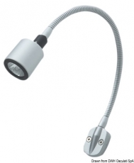 Kojen-/Kartenleuchte mit flexiblen Arm, 330mm, titan silber Kojen-/Kartenleuchte mit flexiblen Arm, 330mm, titan silber