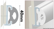 PVC-Einlege Profil 40mm Farbe weiss für die Grundschiene 44.040.05 PVC-Einlege Profil 40mm Farbe weiss für die Grundschiene 44.040.05