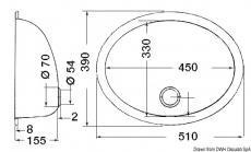Ovale Splen Aus hochglanzpoliertem Edelstahl Auenmae 510x390mm
