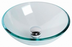 Rundbecken aus transparentem Glas Durchmesser 280mm