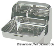 Wandsple aus rostfreiem Edelstahl Klappbar mit eingebautem Wasserhahn aus Edelstahl.