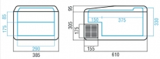 Mobilkhler 41Liter Mit integriertem Kompressor