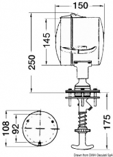 DHR Suchscheinwerfer, von innen orientierbar Reichweite 800m 24V