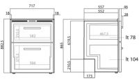 Niro Einbaukhllade 104 + 78 l mit internem Kompressor